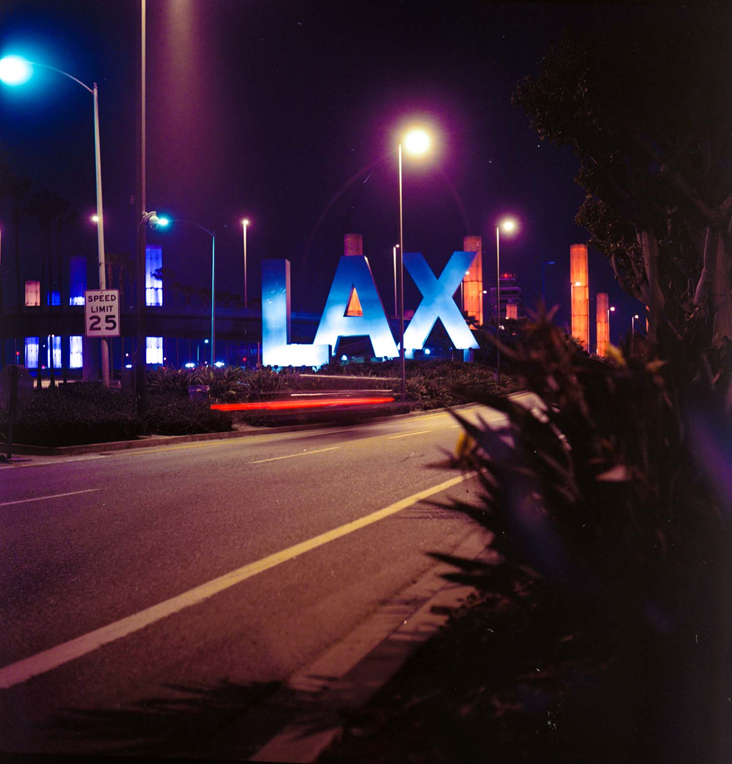 LAX Sign shot on medium format